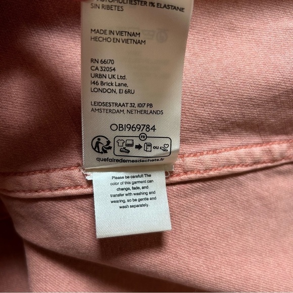 NWT Anthropologie Pilcro Icon Fluted Denim Midi Dress Size Small Coral - Picture 6 of 14